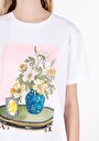 thumb-Afficher les détails de T-shirt À Manches Courtes Blanc Regular Fit Imprimé Femme