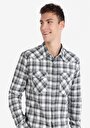 thumb-Afficher les détails de Chemise À Manches Longues Anthracite Slim Fit   Homme