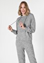 thumb-Afficher les détails de T-shirt À Manches Longues Gris Regular Fit  Femme