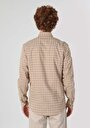 thumb-Afficher les détails de Chemise À Manches Longues Marron Slim Fit Carré Popeline Homme