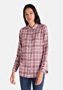 thumb-Afficher les détails de Chemise À Manches Longues Bordeaux Regular Fit   Femme