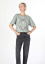 thumb-Afficher les détails de T-shirt À Manches Courtes Vert   Femme