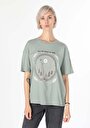 thumb-Afficher les détails de T-shirt À Manches Courtes Vert   Femme