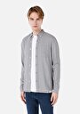 thumb-Afficher les détails de Chemise À Manches Longues Gris Slim Fit   Homme