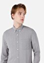 thumb-Afficher les détails de Chemise À Manches Longues Gris Slim Fit   Homme