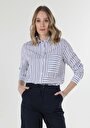 thumb-Afficher les détails de Chemise À Manches Longues Bleu Regular Fit   Femme