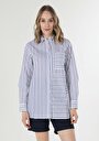 thumb-Afficher les détails de Chemise À Manches Longues Bleu Regular Fit   Femme