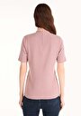 thumb-Afficher les détails de T-shirt À Manches Courtes Rose Slim Fit  Femme