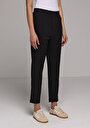 thumb-Afficher les détails de Pantalon Noir Straight Leg High Rise En Sergé Regular Fit Femme