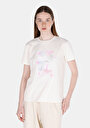 thumb-Afficher les détails de T-shirt À Manches Courtes Blanc Regular Fit Imprimé Femme