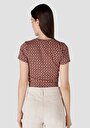 thumb-Afficher les détails de T-shirt À Manches Courtes Multicolou Slim Fit  Femme