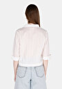 thumb-Afficher les détails de Chemise À Manches Longues Blanc Regular Fit Droit Ratière Femme
