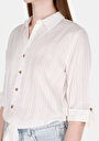 thumb-Afficher les détails de Chemise À Manches Longues Blanc Regular Fit Droit Ratière Femme