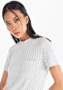 thumb-Afficher les détails de T-shirt À Manches Courtes Gris Regular Fit  Femme