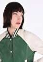 thumb-Afficher les détails de Veste Pu Vert   Regular Fit Femme