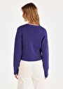 thumb-Afficher les détails de Cardigan Tricot Violet Regular Fit Femme