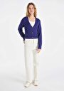 thumb-Afficher les détails de Cardigan Tricot Violet Regular Fit Femme