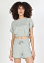 thumb-Afficher les détails de T-shirt À Manches Courtes Vert Regular Fit  Femme
