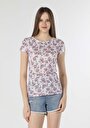 thumb-Afficher les détails de T-shirt À Manches Courtes Multicolou Slim Fit  Femme
