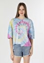 thumb-Afficher les détails de T-shirt À Manches Courtes Multicolou Comfort Fit  Femme