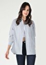 thumb-Afficher les détails de Chemise À Manches Longues Bleu Relaxed Fit   Femme