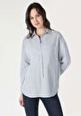 thumb-Afficher les détails de Chemise À Manches Longues Bleu Relaxed Fit   Femme