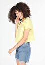 thumb-Afficher les détails de T-shirt À Manches Courtes Jaune Regular Fit  Femme