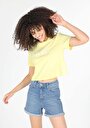 thumb-Afficher les détails de T-shirt À Manches Courtes Jaune Regular Fit  Femme
