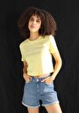 thumb-Afficher les détails de T-shirt À Manches Courtes Jaune Regular Fit  Femme