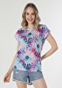 thumb-Afficher les détails de T-shirt À Manches Courtes Multicolou Regular Fit  Femme