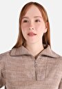 thumb-Afficher les détails de T-shirt À Manches Longues Marron Regular Fit  Femme