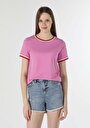 thumb-Afficher les détails de T-shirt À Manches Courtes Rose Regular Fit  Femme