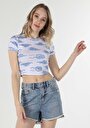 thumb-Afficher les détails de T-shirt À Manches Courtes Blanc Slim Fit  Femme