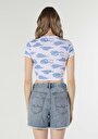 thumb-Afficher les détails de T-shirt À Manches Courtes Blanc Slim Fit  Femme
