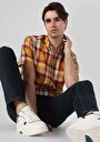 thumb-Afficher les détails de Chemise À Manches Courtes Multicolou Plaid Regular Fit Homme