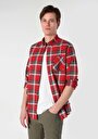 thumb-Afficher les détails de Chemise À Manches Longues Rouge Regular Fit   Homme