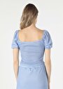thumb-Afficher les détails de T-shirt À Manches Courtes Bleu Slim Fit  Femme