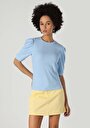 thumb-Afficher les détails de T-shirt À Manches Courtes Bleu Regular Fit  Femme