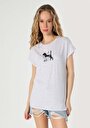 thumb-Afficher les détails de T-shirt À Manches Courtes Gris Regular Fit  Femme
