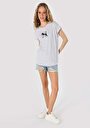 thumb-Afficher les détails de T-shirt À Manches Courtes Gris Regular Fit  Femme
