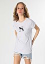 thumb-Afficher les détails de T-shirt À Manches Courtes Gris Regular Fit  Femme