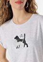 thumb-Afficher les détails de T-shirt À Manches Courtes Gris Regular Fit  Femme