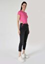 thumb-Afficher les détails de T-shirt À Manches Courtes Rose Slim Fit  Femme