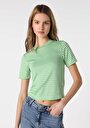 thumb-Afficher les détails de T-shirt À Manches Courtes Vert Slim Fit  Femme