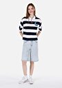 thumb-Afficher les détails de T-shirt À Manches Courtes Marine Regular Fit Rayé Femme