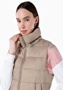 thumb-Afficher les détails de Gilet Beige Regular Fit Femme