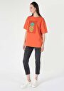 thumb-Afficher les détails de T-shirt À Manches Courtes Orange Comfort Fit  Femme