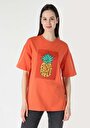 thumb-Afficher les détails de T-shirt À Manches Courtes Orange Comfort Fit  Femme