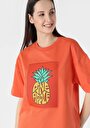 thumb-Afficher les détails de T-shirt À Manches Courtes Orange Comfort Fit  Femme