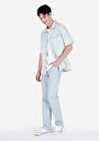 thumb-Afficher les détails de Chemise À Manches Courtes Bleu Droit Regular Fit Homme